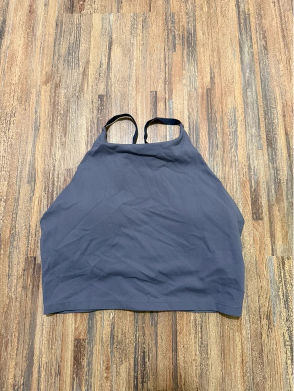 Athleta high neck cropped tank with shelf bra and pads size small